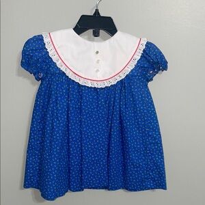 C I Castro blue floral dress size 24 months